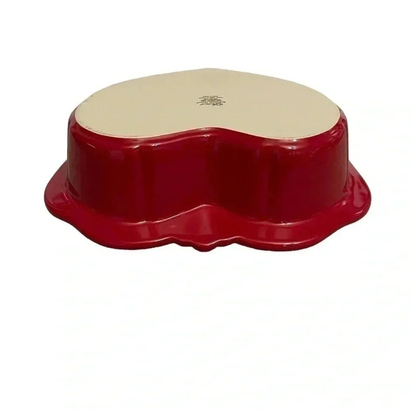 Princess House Pavillion Berry Heart Shaped Red Bake and Serve Bowl Pan - Picture 3 of 14